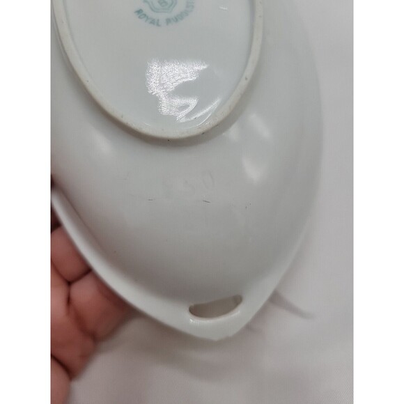 Antique Royal Rudolstadt PRUSSIA Celery Pickle Plate Dish Gold Rim - Picture 5 of 12